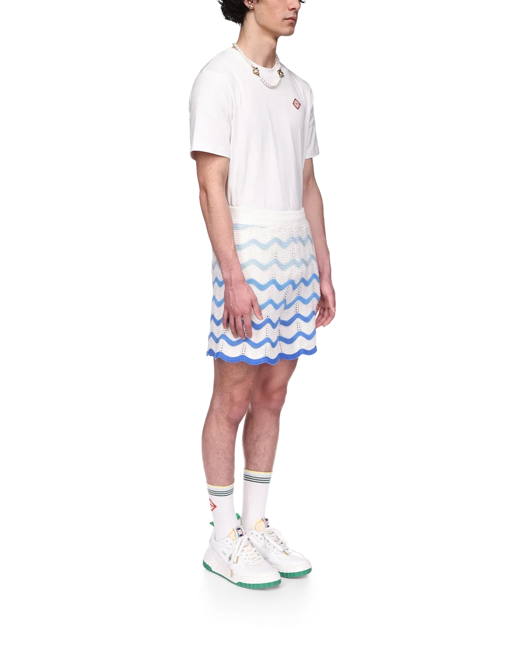 Wavy Gradient Crochet Shorts