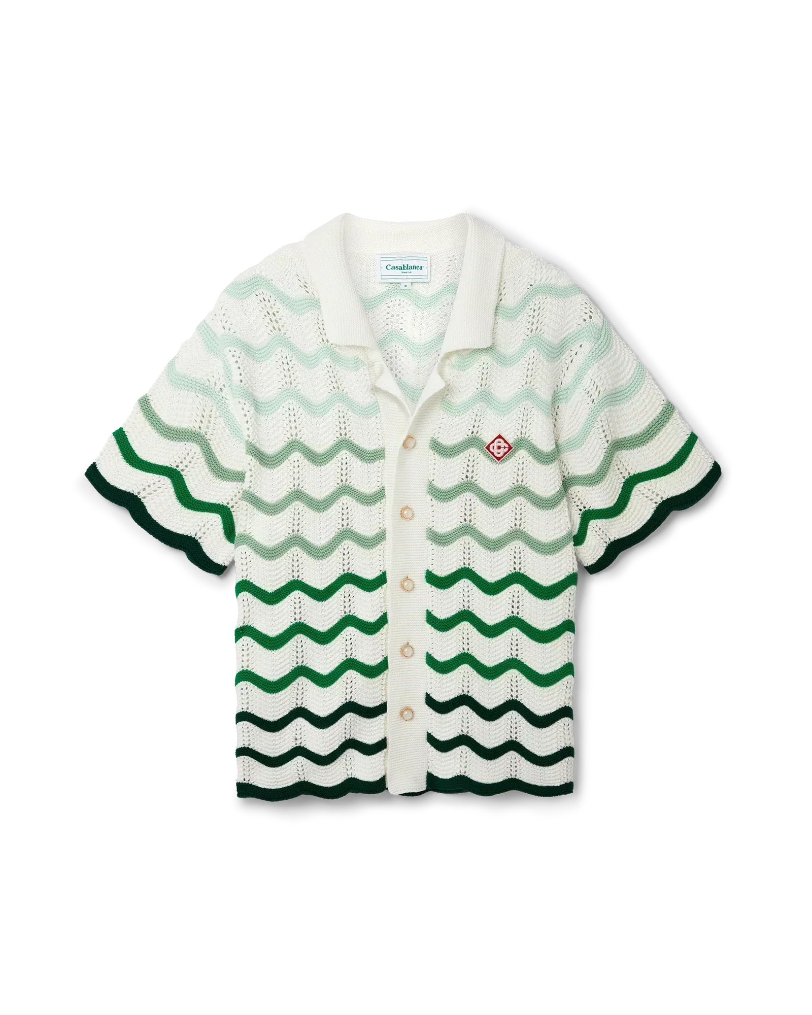 Wavy Gradient Crochet Shirt