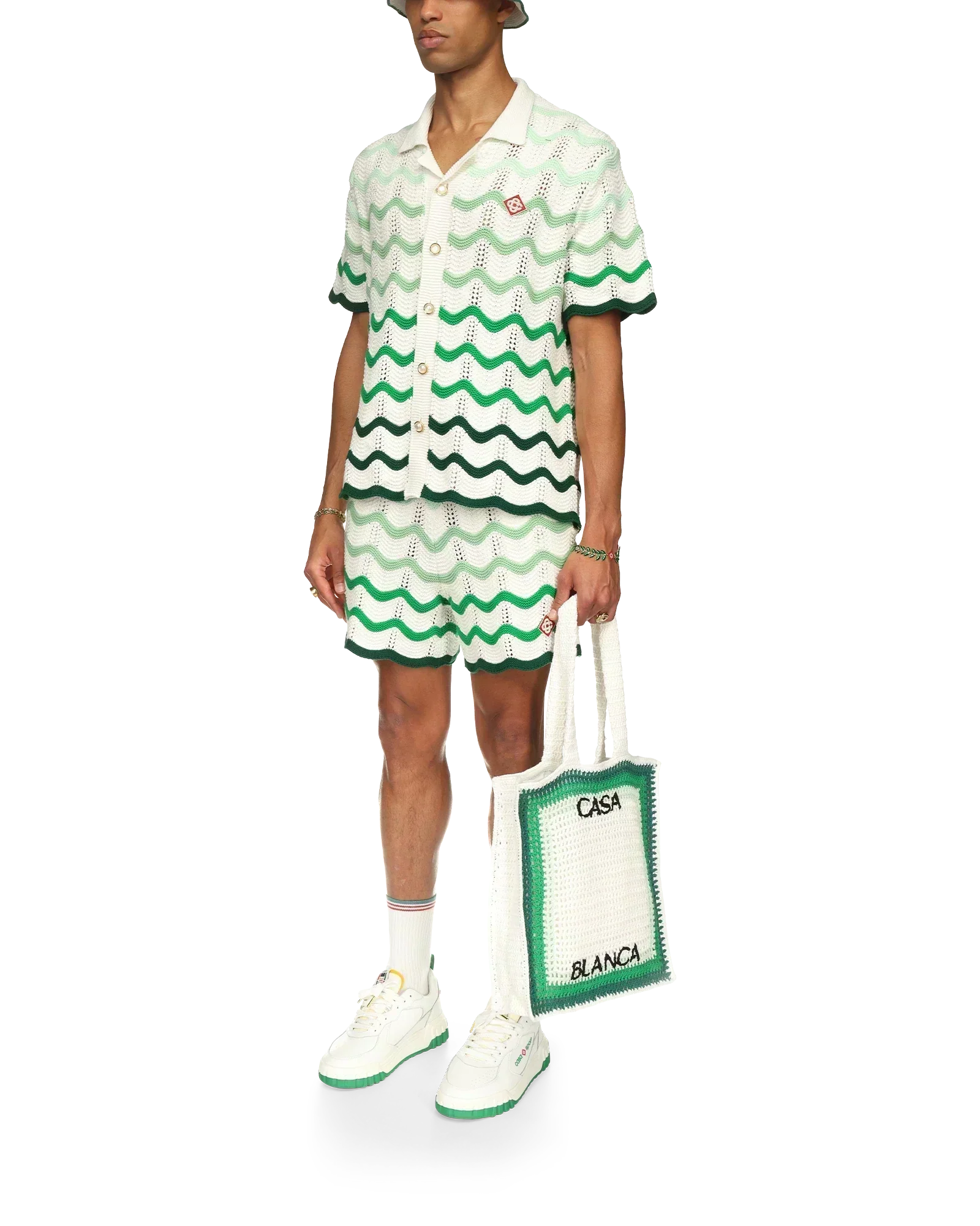 Wavy Gradient Crochet Shirt