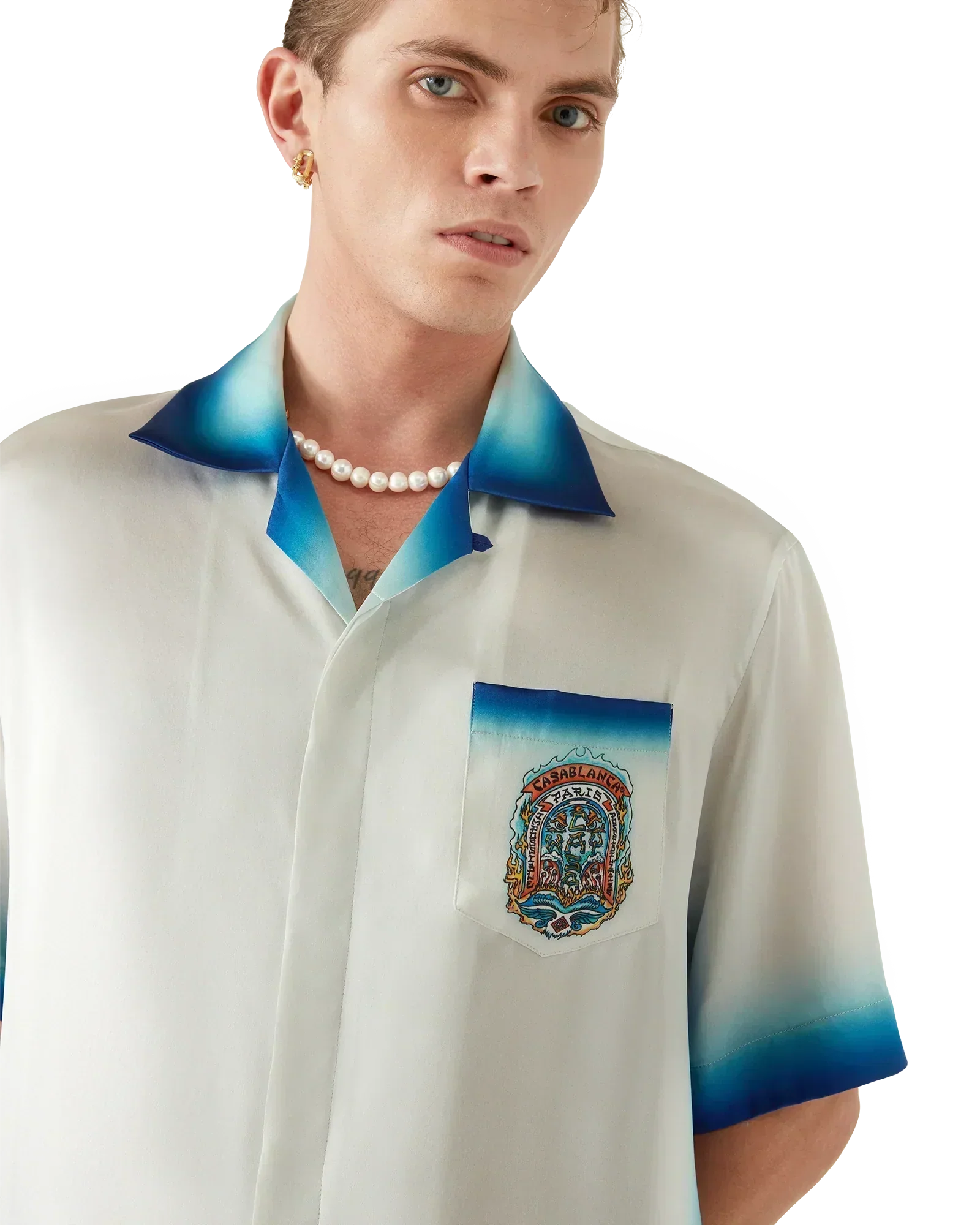 Casa Way Skate Short Sleeve Silk Shirt