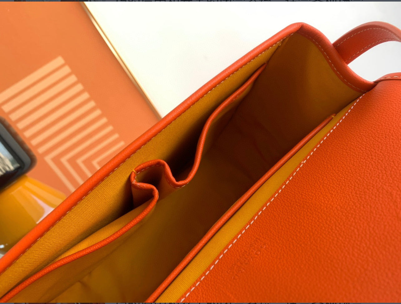 Sac Belvédère  orange  leather