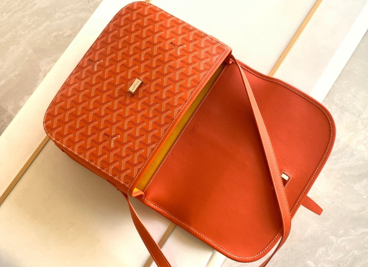 Sac Belvédère  orange  leather