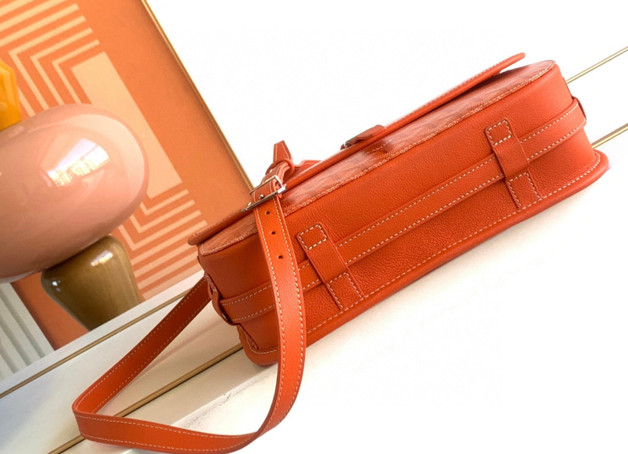 Sac Belvédère  orange  leather