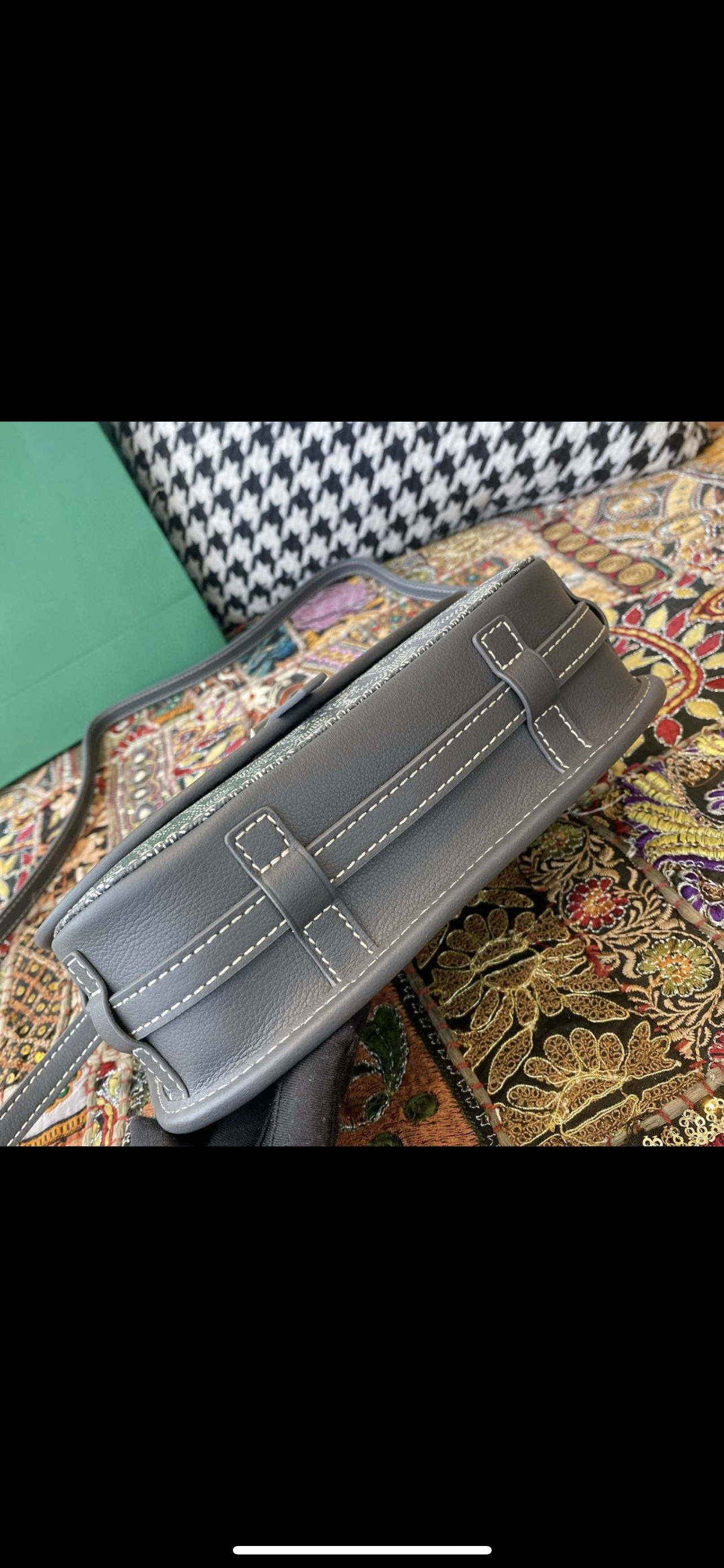 Sac Belvédère  vintage leather grey