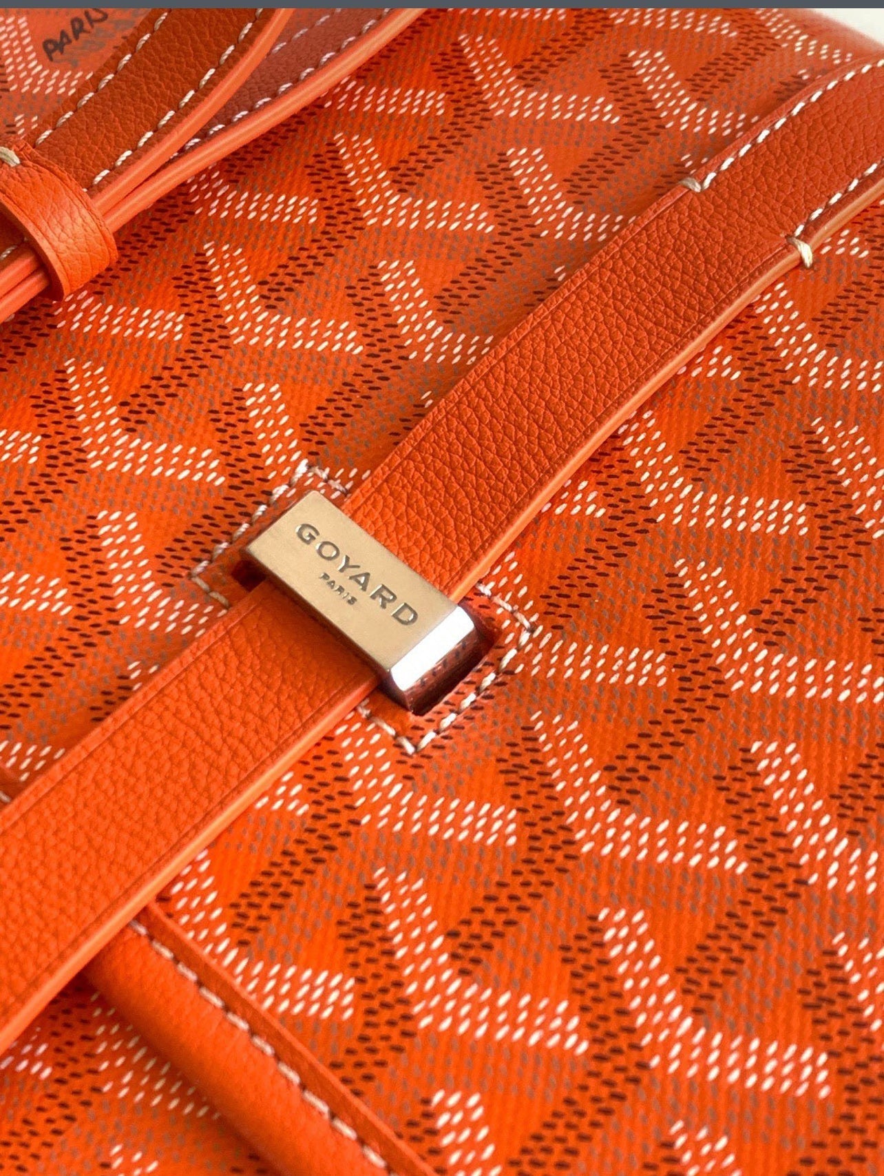 Sac Belvédère  orange  leather