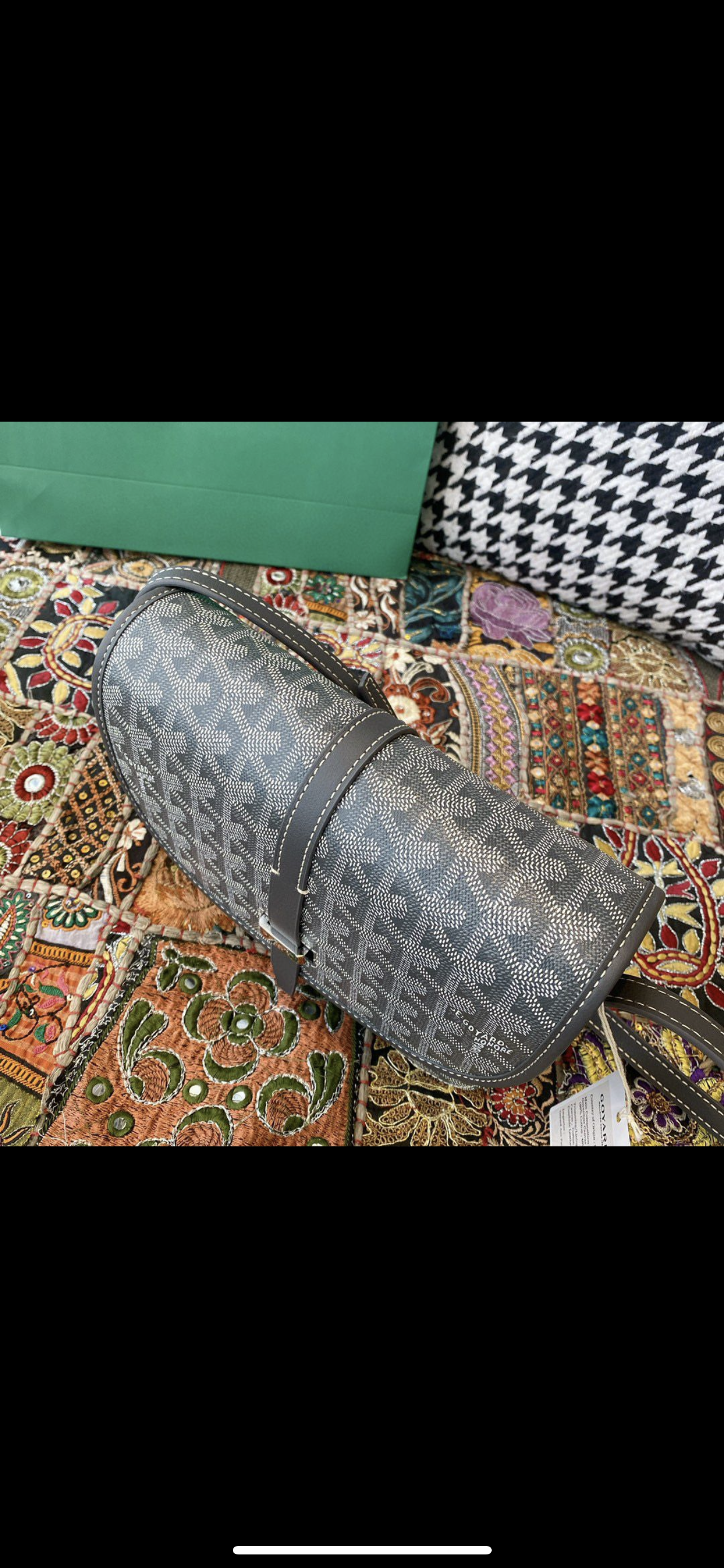 Sac Belvédère  vintage leather grey