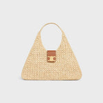 C­eli­ne - Classic Panier Cabas Triangle Raffia Calfskin