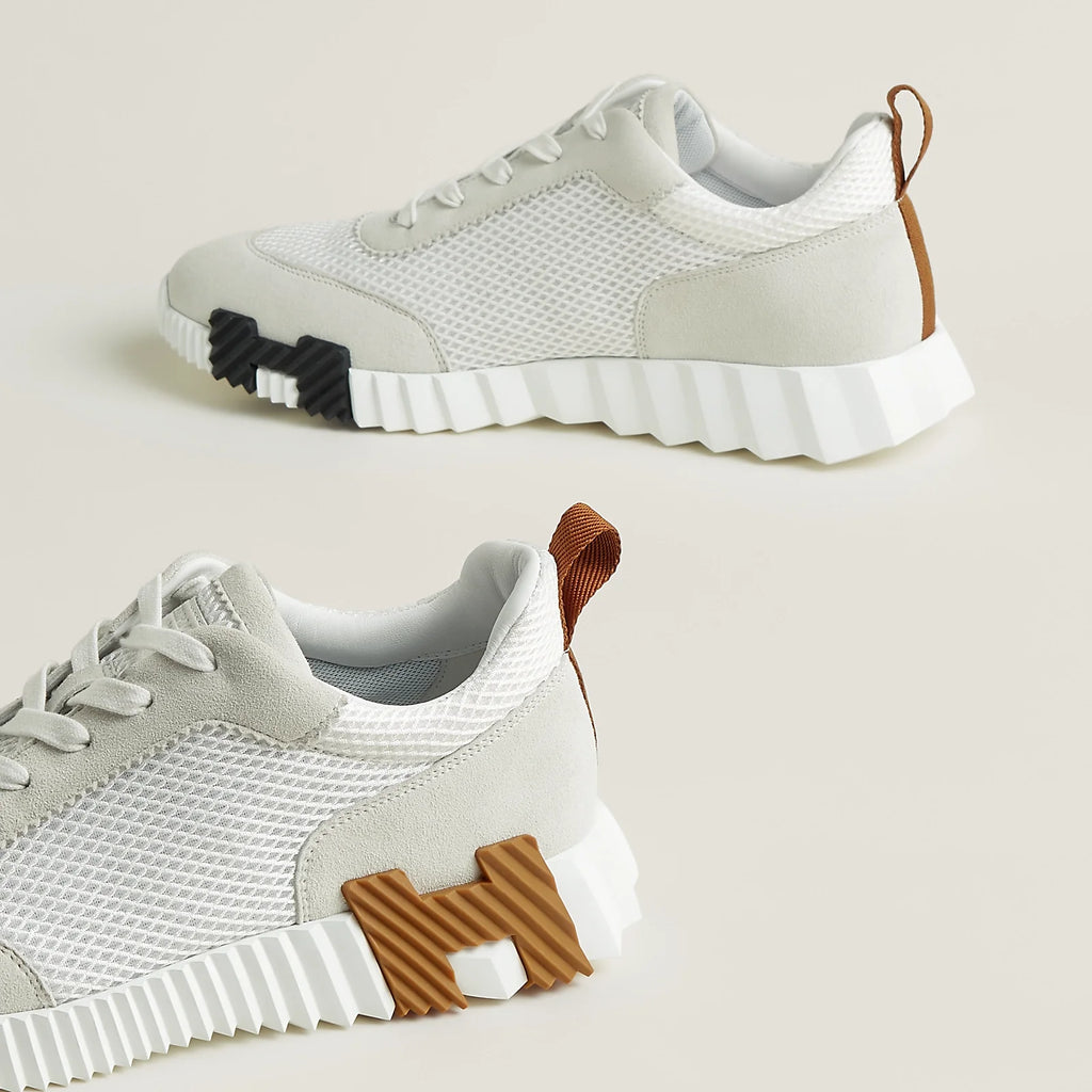 Hermès Bouncing blanc/maron/noir